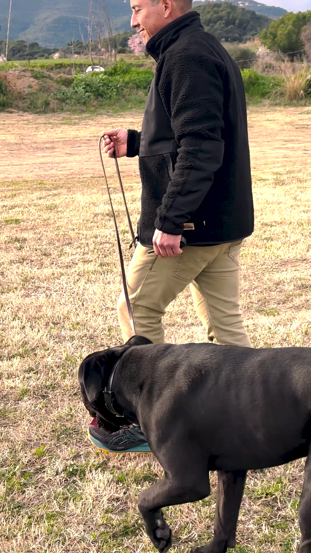 Xavier Lafuerza trabajando con un perro en Working Dog Solutions